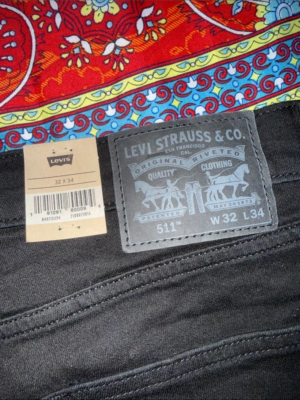 Levi's Black Slim Straight Jeans